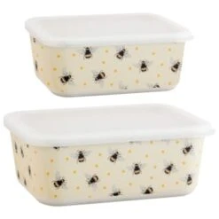 B&M Rectangular Tubs 2pk - Bees 13 B&M Rectangular Tubs 2pk - Bees -Household Items Shop 375968 2pk reuse and repurpose rectangle tubs bee 3