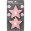 B&M Star Shaped Self Adhesive Hooks 2pk - Blush -Household Items Shop 376159 2pk star shaped self adhesive hooks pink
