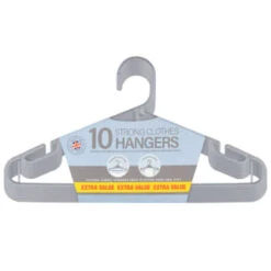 B&M Jumbo Hangers 10pk - Grey 8 B&M Jumbo Hangers 10pk - Grey -Household Items Shop 376556 10pk strong clothes hangers grey 2