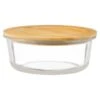 B&M Round Glass Food Container With Bamboo Lid 2 B&M Round Glass Food Container With Bamboo Lid -Household Items Shop 376821 round glass food container 2