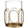 B&M Glass Candle Holder - Gold -Household Items Shop 376919 candle holder gold