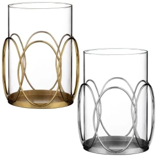 B&M Glass Candle Holder - Gold 4 B&M Glass Candle Holder - Gold - Image 2