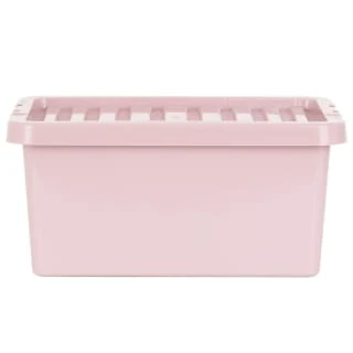 B&M Storage Box With Lid 11L - Dusty Pink 5 B&M Storage Box With Lid 11L - Dusty Pink - Image 3