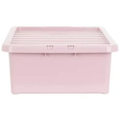 B&M Under Bed Storage Box 32L - Dusty Pink -Household Items Shop 377038 under bed storage box 32l dusty pink 2