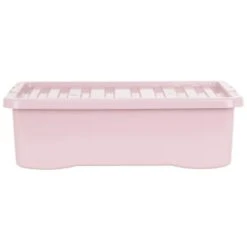 B&M Under Bed Storage Box 32L - Dusty Pink -Household Items Shop 377038 under bed storage box 32l dusty pink