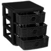 B&M 3 Tier Chevron Storage Organiser - Black 2 B&M 3 Tier Chevron Storage Organiser - Black -Household Items Shop 377462 3 drawer chevron organiser black 2
