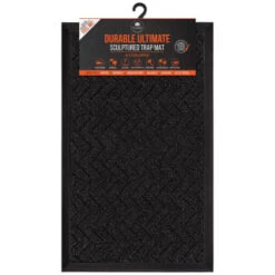 B&M Ultimate Trap Mat 45 X 75cm - Black -Household Items Shop 379124 durable ultimate sculpted trap mat 45x75cm black