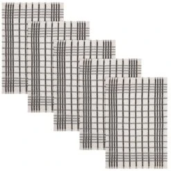 B&M Essentials Check Tea Towels - Black 5pk 8 B&M Essentials Check Tea Towels - Black 5pk -Household Items Shop 380235 5pk check tea towels black 2
