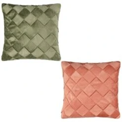 B&M Basket Weave Velvet Cushion - Sage 7 B&M Basket Weave Velvet Cushion - Sage -Household Items Shop 380438 380756 basket weave velvet cushion main