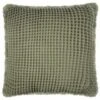 B&M Cotton Waffle Cushion - Green 2 B&M Cotton Waffle Cushion - Green -Household Items Shop 380445 luna cotton waffle cushion green