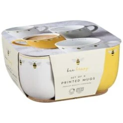 B&M Bee Happy Printed Mugs - 4pk 13 B&M Bee Happy Printed Mugs - 4pk -Household Items Shop 380506 4pk printed mugs bee happy 2