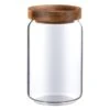B&M Homestead Small Airtight Glass Jar With Acacia Lid -Household Items Shop 380516 airtight glass jar small