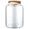B&M Homestead Large Airtight Glass Jar With Acacia Lid