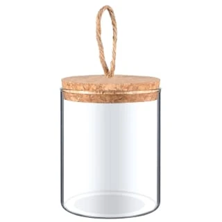 B&M Natural Home Small Glass Jar With Cork Lid 3 B&M Natural Home Small Glass Jar With Cork Lid