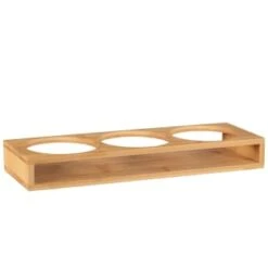 B&M Natural Home Glass Jars In Bamboo Stand 3pk 11 B&M Natural Home Glass Jars In Bamboo Stand 3pk -Household Items Shop 380530 3pk natural home glass jars in bamboo stand 5