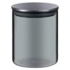 B&M Urban Paradise Small Smokey Glass Jar With Stainless Steel Lid -Household Items Shop 380533 smoked glass jar small