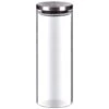 B&M Large Glass Cannister With Stainless Steel Lid -Household Items Shop 380548 glass cannister large 2