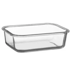 B&M Green Glass Food Container - Large -Household Items Shop 380662 glass food container green large