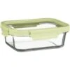 B&M Green Glass Food Container - Large -Household Items Shop 380662 glass food container green large 3