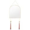 B&M Gold Mirror With Pink Tassels -Household Items Shop 380917 gold tassel mirror with moon and stars