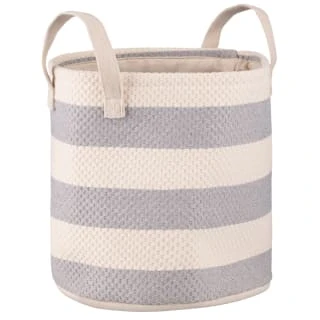 B&M Perissa Nordic Striped Basket - Blue & White 3 B&M Perissa Nordic Striped Basket - Blue & White