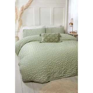 B&M Lara Double Duvet Set - Sage 3 B&M Lara Double Duvet Set - Sage