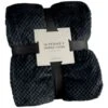 B&M Waffle Fleece Throw - Black 1 B&M Waffle Fleece Throw - Black -Household Items Shop 383147 supersoft waffle fleece throw black
