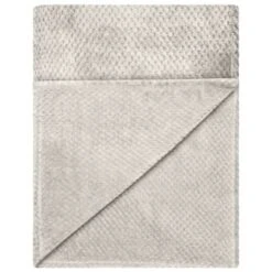 B&M Waffle Throw - Silver -Household Items Shop 383149 home collection supersoft waffle throw