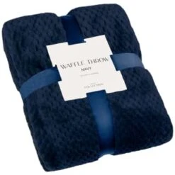 B&M Waffle Throw - Navy