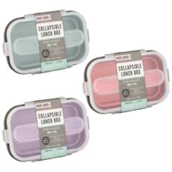 B&M Collapsible Lunch Box - Sage -Household Items Shop 383522 collapsible lunch box group