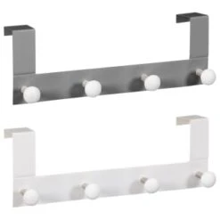 B&M Heavy Duty Overdoor Hooks - White -Household Items Shop 383565 heavy duty overdoor hooks main