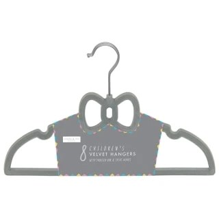 B&M Children's Non-Slip Hangers 8pk - Grey 3 B&M Children's Non-Slip Hangers 8pk - Grey