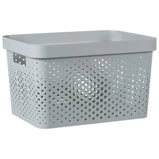 B&M Large Rectangular Spot Storage Basket - Grey 3 B&M Large Rectangular Spot Storage Basket - Grey