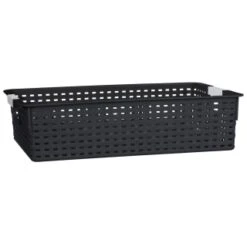 B&M Set Of Three Storage Baskets - Black -Household Items Shop 384207 3pk storage boxes black 2