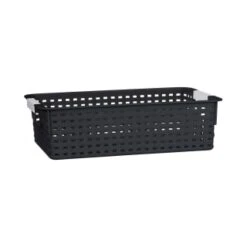 B&M Set Of Three Storage Baskets - Black -Household Items Shop 384207 3pk storage boxes black 5