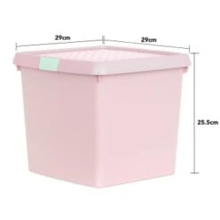 B&M Waffle Clip Box Storage Cube 14L - Dusty Pink -Household Items Shop 384965 dusky pink 14l waffle clip box cube 2