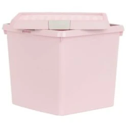 B&M Waffle Clip Box Storage Cube 14L - Dusty Pink -Household Items Shop 384965 dusky pink 14l waffle clip box cube 3