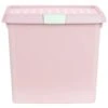 B&M Waffle Clip Box Storage Cube 14L - Dusty Pink -Household Items Shop 384965 dusky pink 14l waffle clip box cube.5
