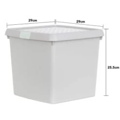 B&M Waffle Clip Box Storage Cube 14L - Grey -Household Items Shop 384966 grey 14l waffle clip box cube 3