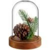 B&M Pine Cone Arrangement In Cloche -Household Items Shop 387532 pine cone arrangement in cloche