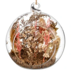 B&M Dried Flowers In Sphere -Household Items Shop 387574 dried flowers in glass sphere 2