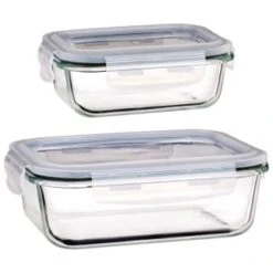 B&M Large Eco Glass Clip Lock Food Container 11 B&M Large Eco Glass Clip Lock Food Container -Household Items Shop 388506 388507 glass clip lock food container group