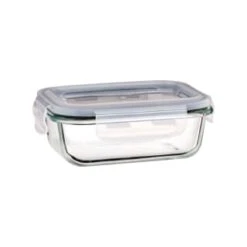B&M Small Eco Glass Clip Lock Food Container -Household Items Shop 388507 small glass clip lock food container 2
