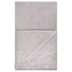 B&M Cosy At Home Silver Teddy Throw -Household Items Shop 388657 teddy throw silver 3