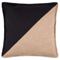 B&M Esra Natural & Black Woven Cushion