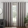 B&M Colorado Hopsack Fully Lined Silver Eyelet Curtains 66 X 90" -Household Items Shop 388889 388890 388891 388892 388894 colorado eyelet curtain silver 3