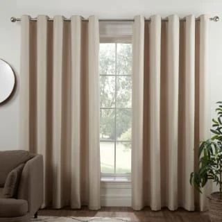B&M Colorado Hopsack Fully Lined Cream Eyelet Curtains 46 X 72" 3 B&M Colorado Hopsack Fully Lined Cream Eyelet Curtains 46 X 72"