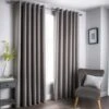 B&M Oxford Grey Black Out Curtains With Eyelets 46 X 54" -Household Items Shop 388918 388919 388920 388921 oxford grey black out curtain with eyelets 2