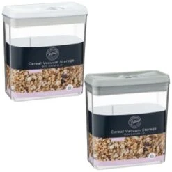 B&M Cereal Vacuum Storage Container - White -Household Items Shop 389148 389149 cereal vacuum storage group