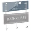 B&M Over The Door Bathroom Plaque - Bathrobes -Household Items Shop 389254 overdoor bathroom plaque 3 hook bathrobes 2